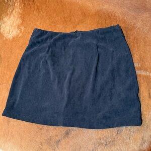 HALARA Black Corduroy Mini Skirt